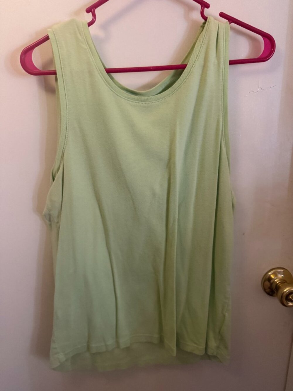 Hanes Light Green Tank Top W XL